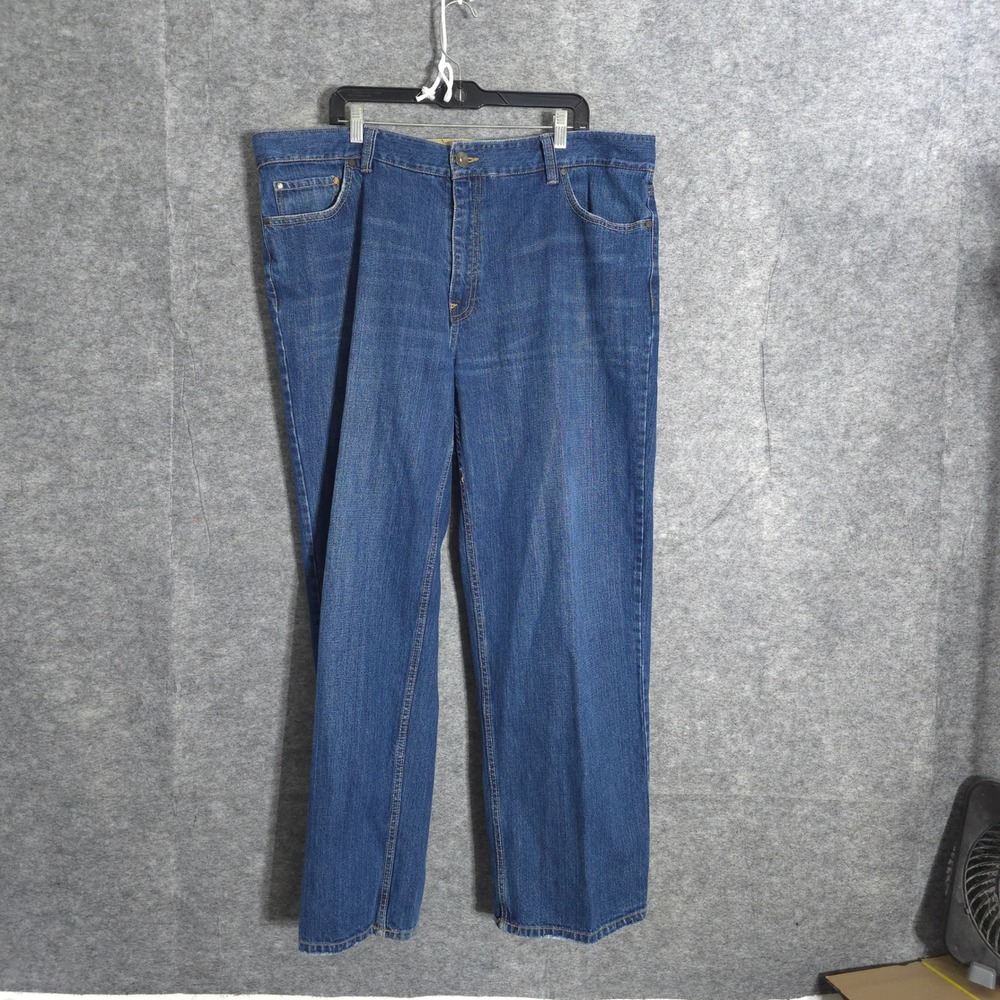 Plugg Jeans Mens 42x32 Blue Straight Leg Medium Wash Denim Solid Cotton 210097